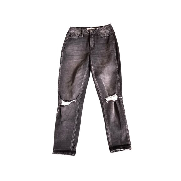 KanCan Black Distressed Skinny Jean - Picture 4 of 7